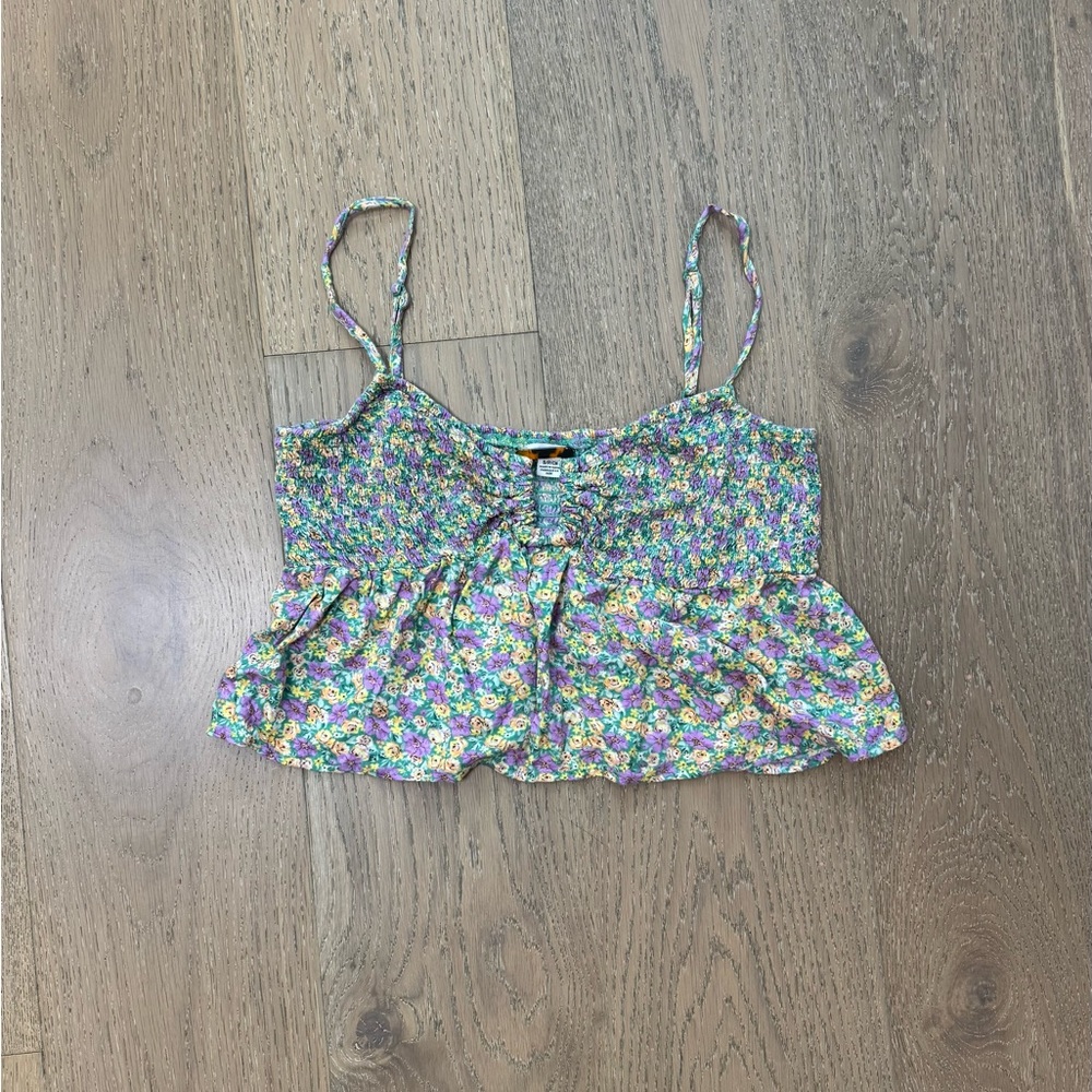 Floral Smocked Babydoll Top